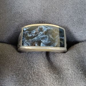 David Yurman Silver & Pietersite Ring - Size 9.5